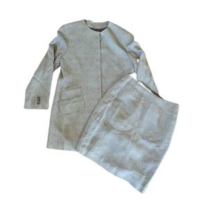 Emanuel Ungaro Rayon Wool Blend Long Blazer 10/44